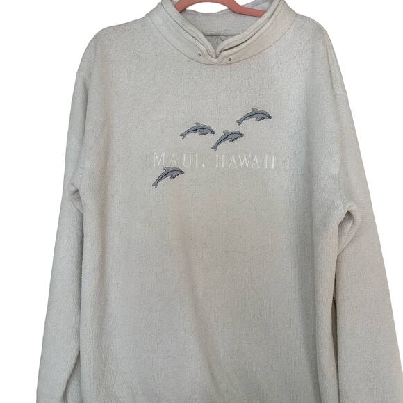 Vintage Sweaters - Vintage Hawaii Sweatshirt with Dolphins 100% Cotton